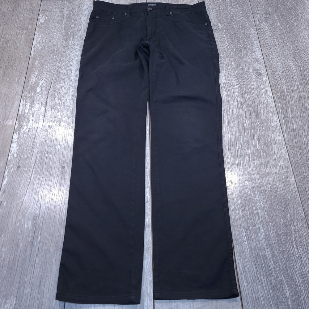 Z Zegna Pants Mens 34x34 Black Slim Fit Regular Rise Straight Leg Five Pocket